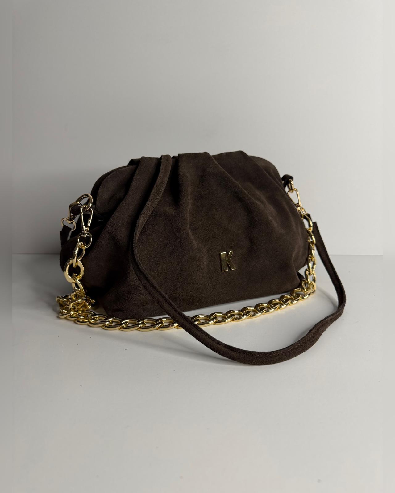 Livia Dark Chocolate Suede torba